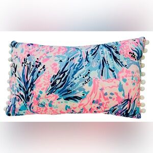 Lilly Pulitzer Indoor/Outdoor Pillow Pom Pom Fringe Pastels